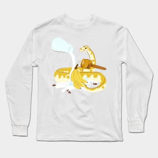 Cute Banana Python Smoothie Long Sleeve T-Shirt